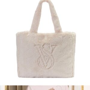 VS |  Cream Faux Fur Tote Bag